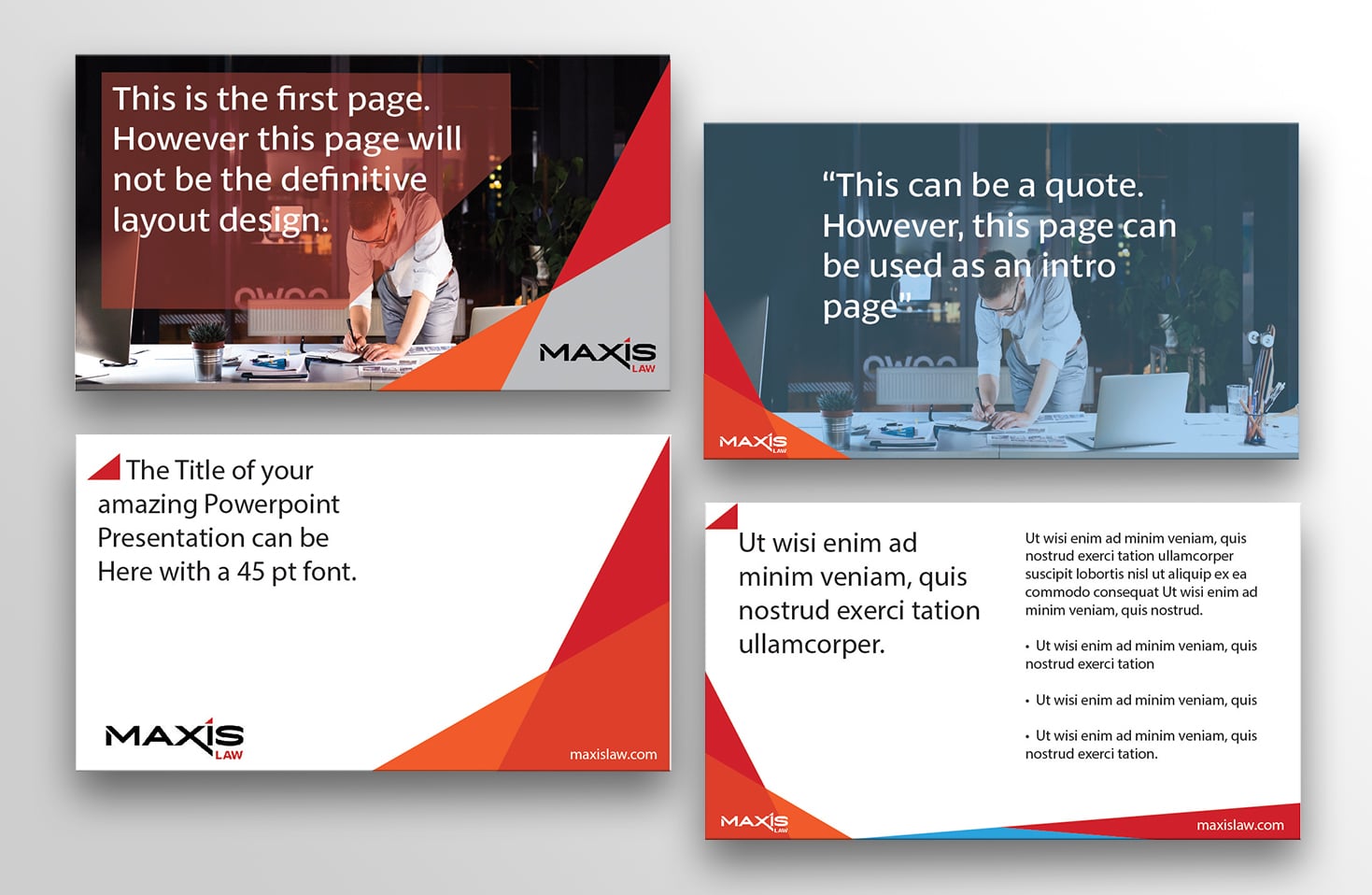 Maxis Law PowerPoint slides