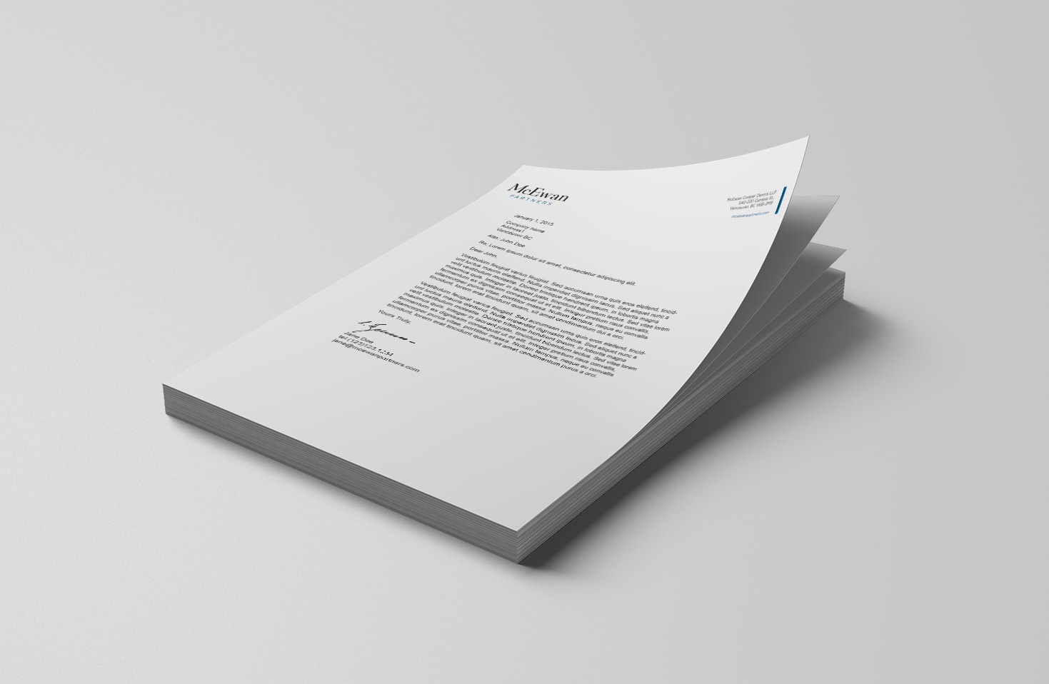 McEwan partners letterhead