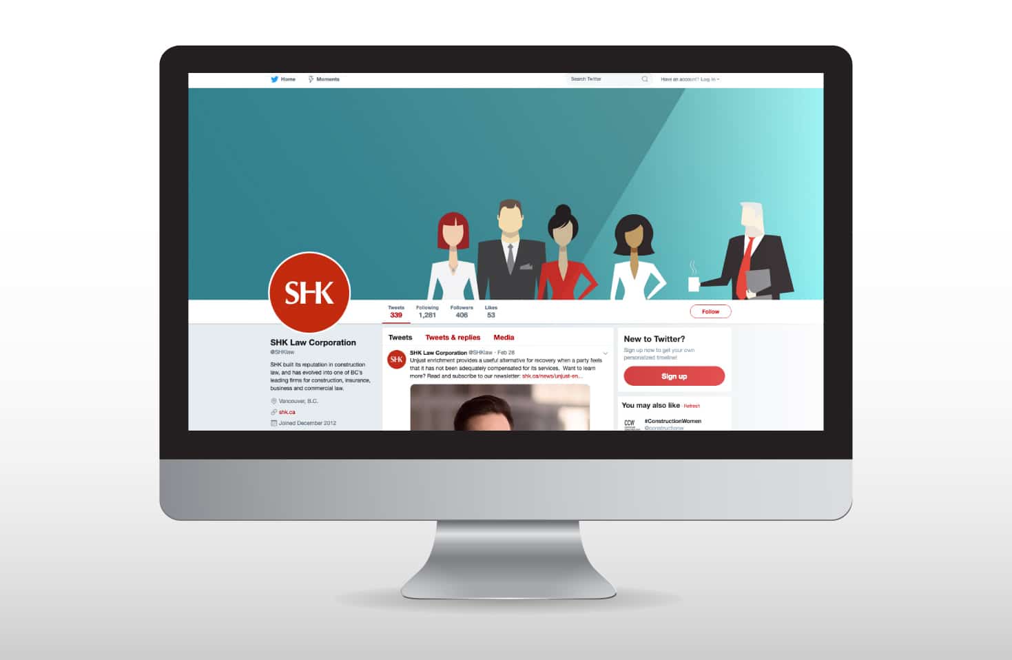 SHK law firm social media page