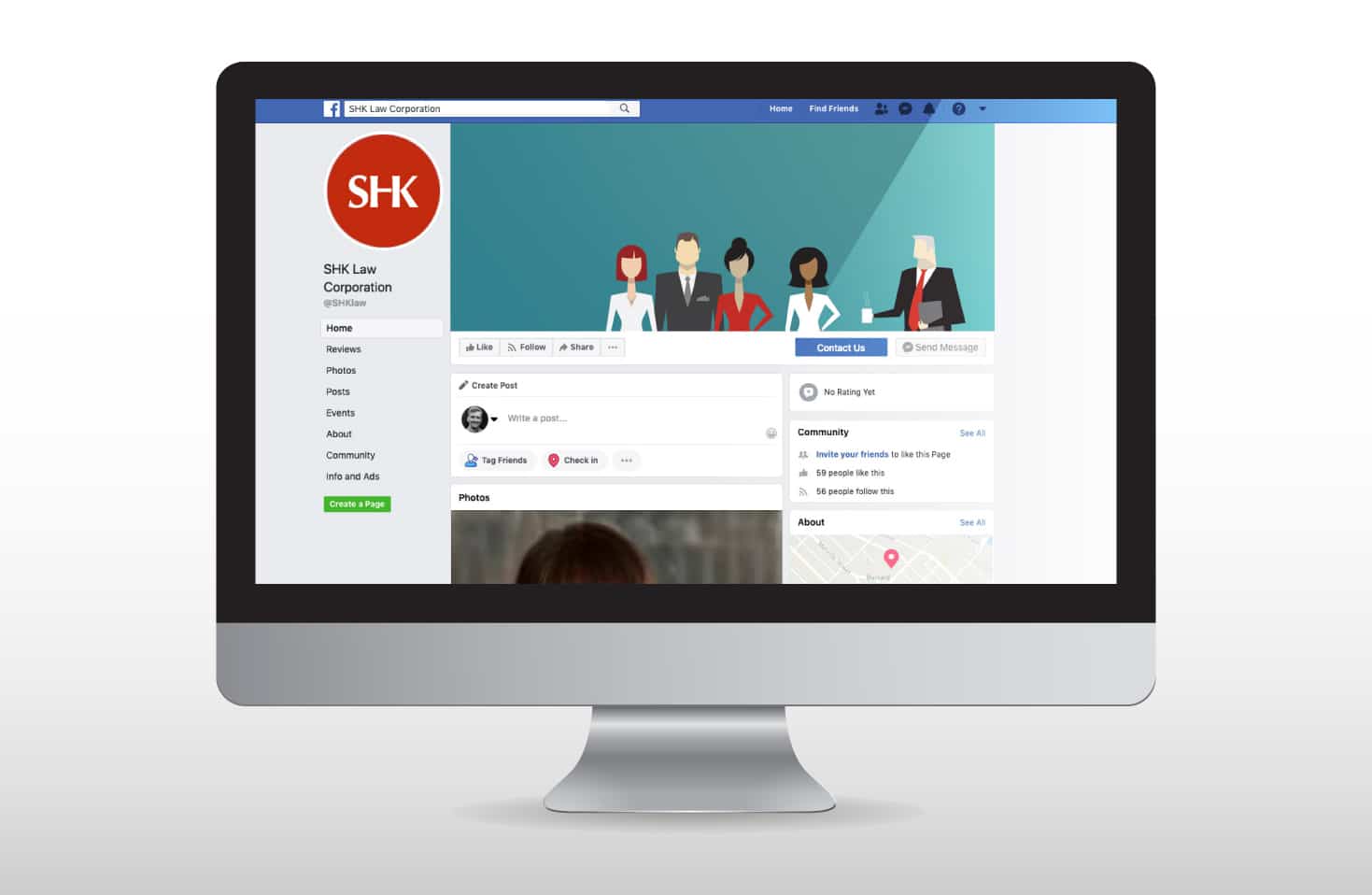 SHK law firm social media page