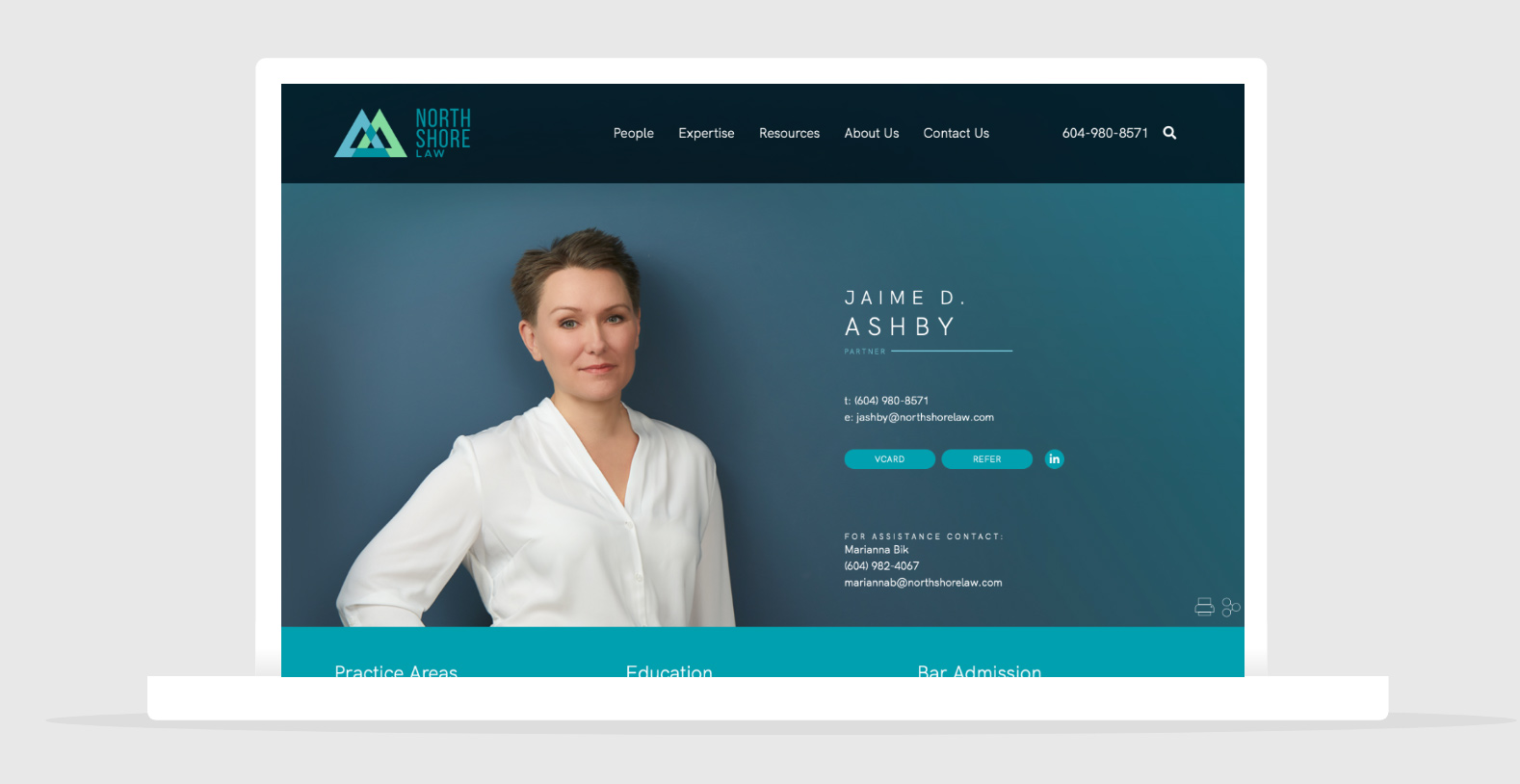 North Shore Law law firm lawyer bio page