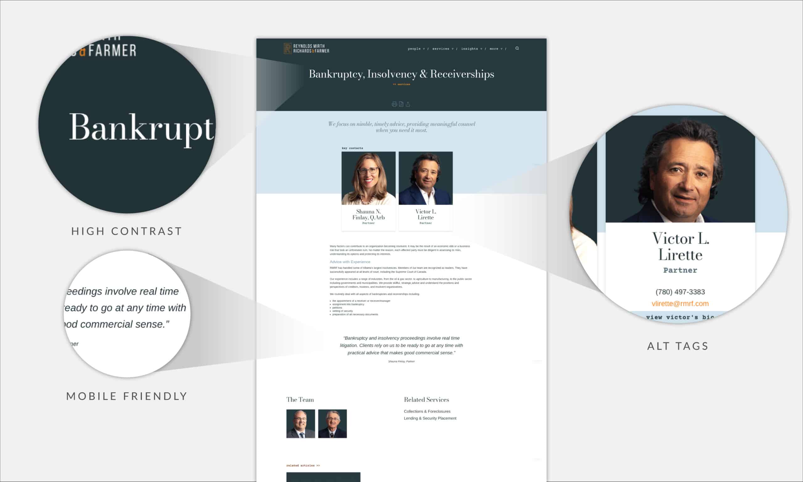 Reynolds Mirth law firm website accessibility features