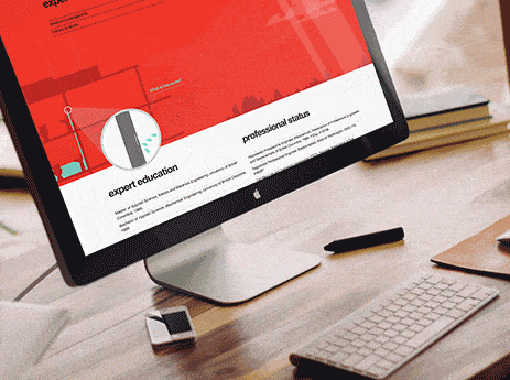 Custom animation example on MEA Forensic law firm website