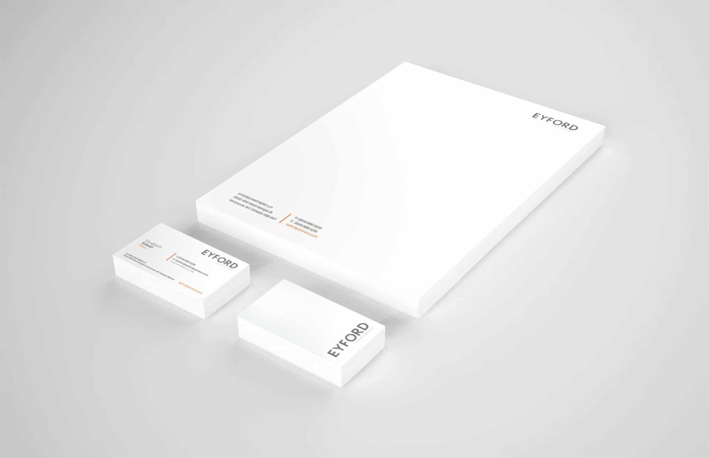 Eyford Partners law firm letterhead and business cards