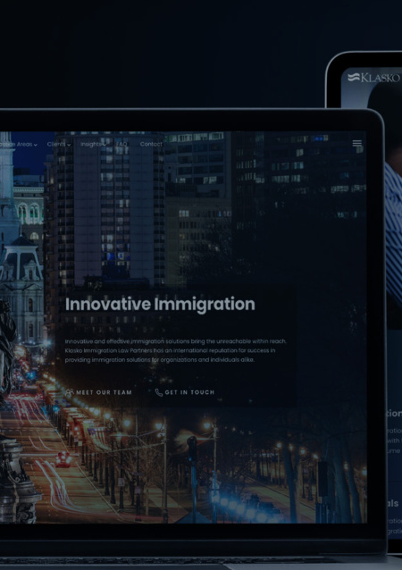 Klasko - law firm website design and development