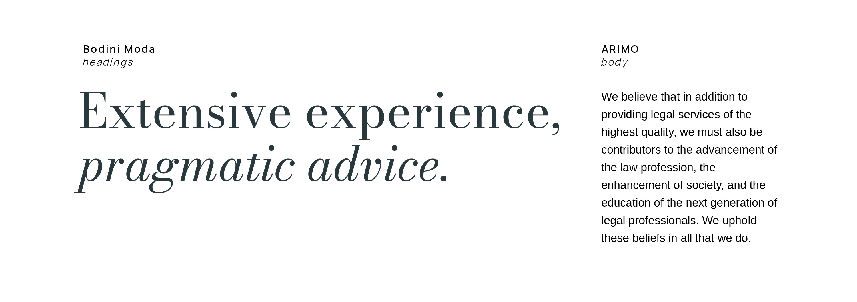 Reynolds Mirth law firm branding fonts and typography