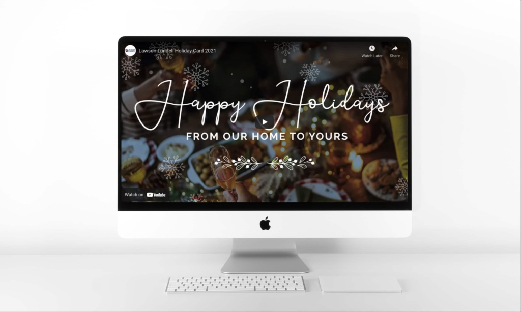 Lawson Lundell law firm holiday card shown on desktop