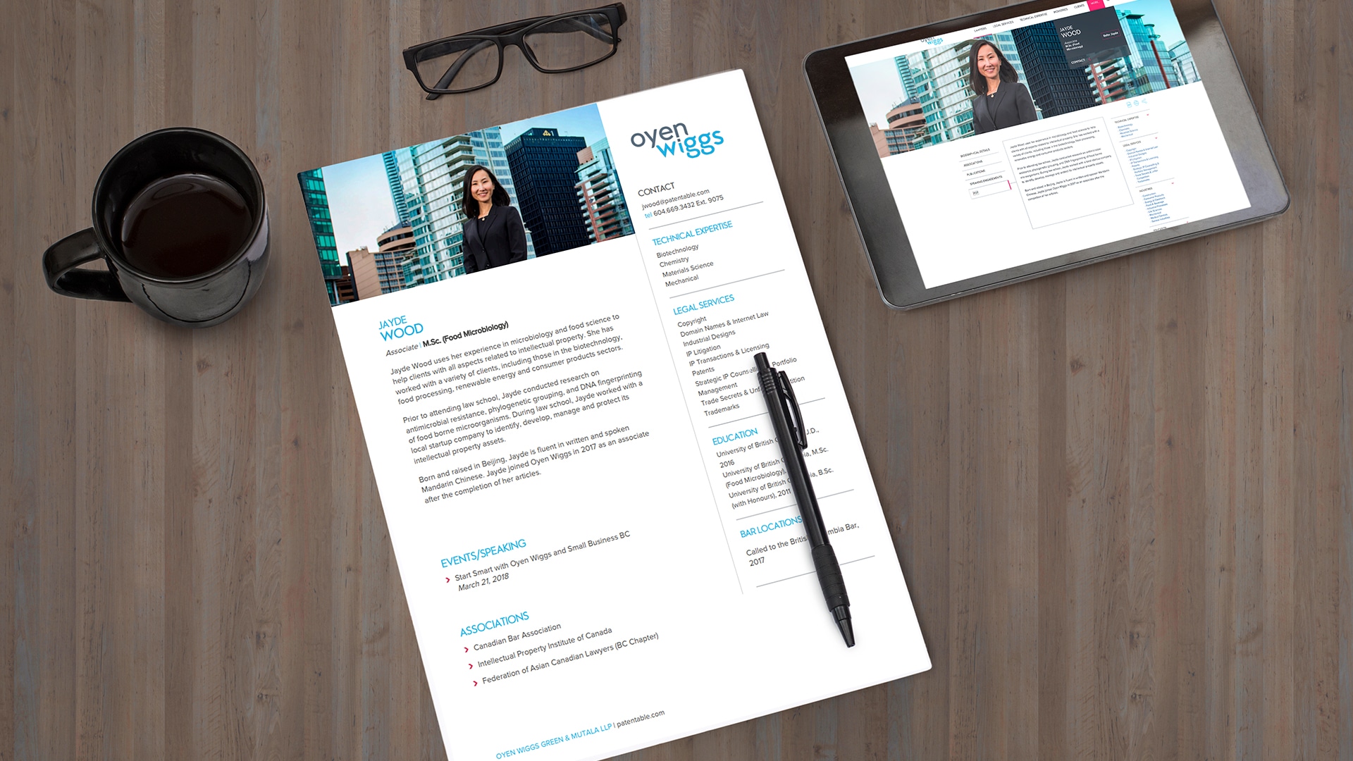 EKB law firm printed lawyer bio and lawyer bio web page