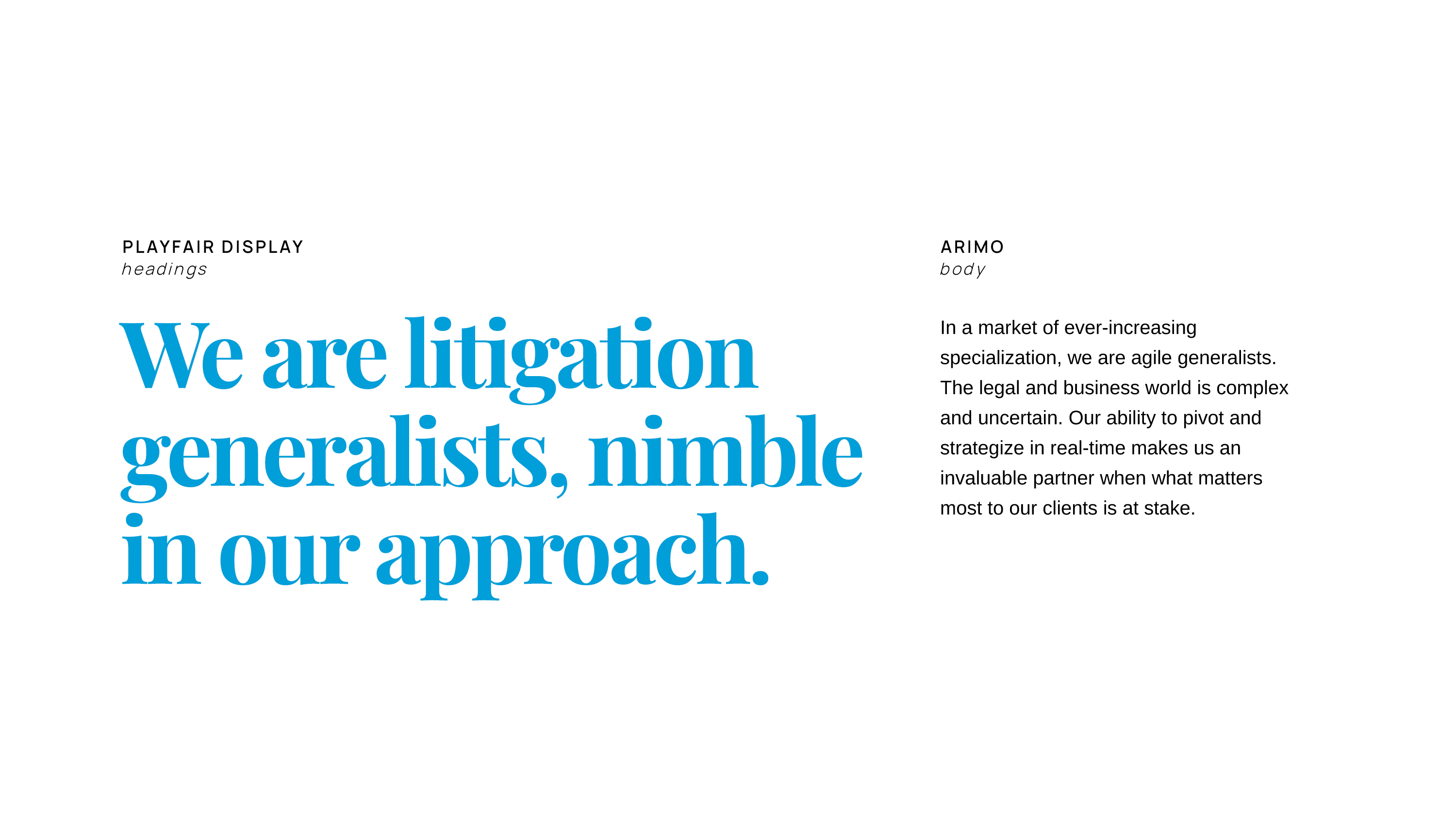 Larson law firm branding fonts and typography