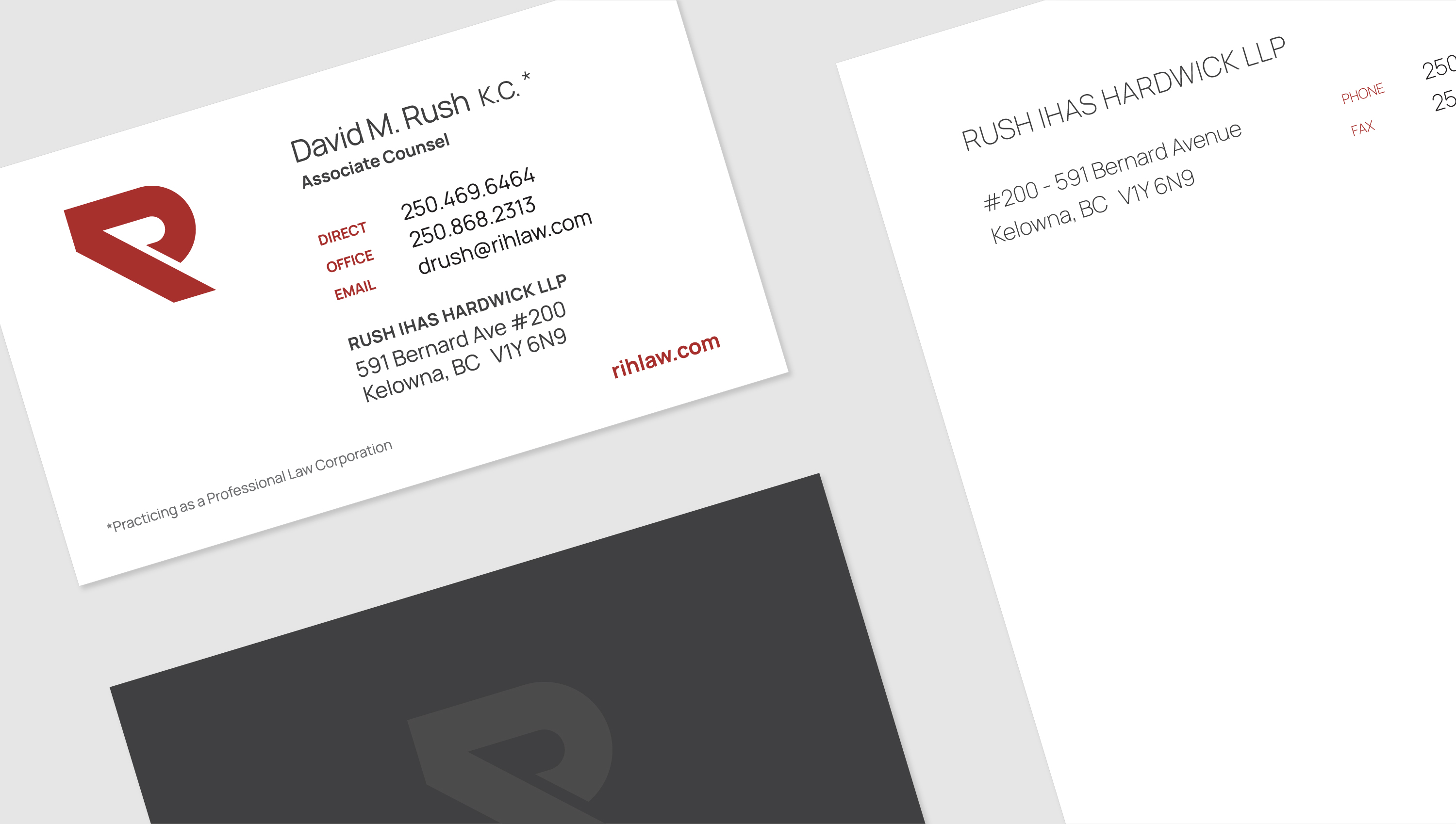 Rush Ihas law firm stationery