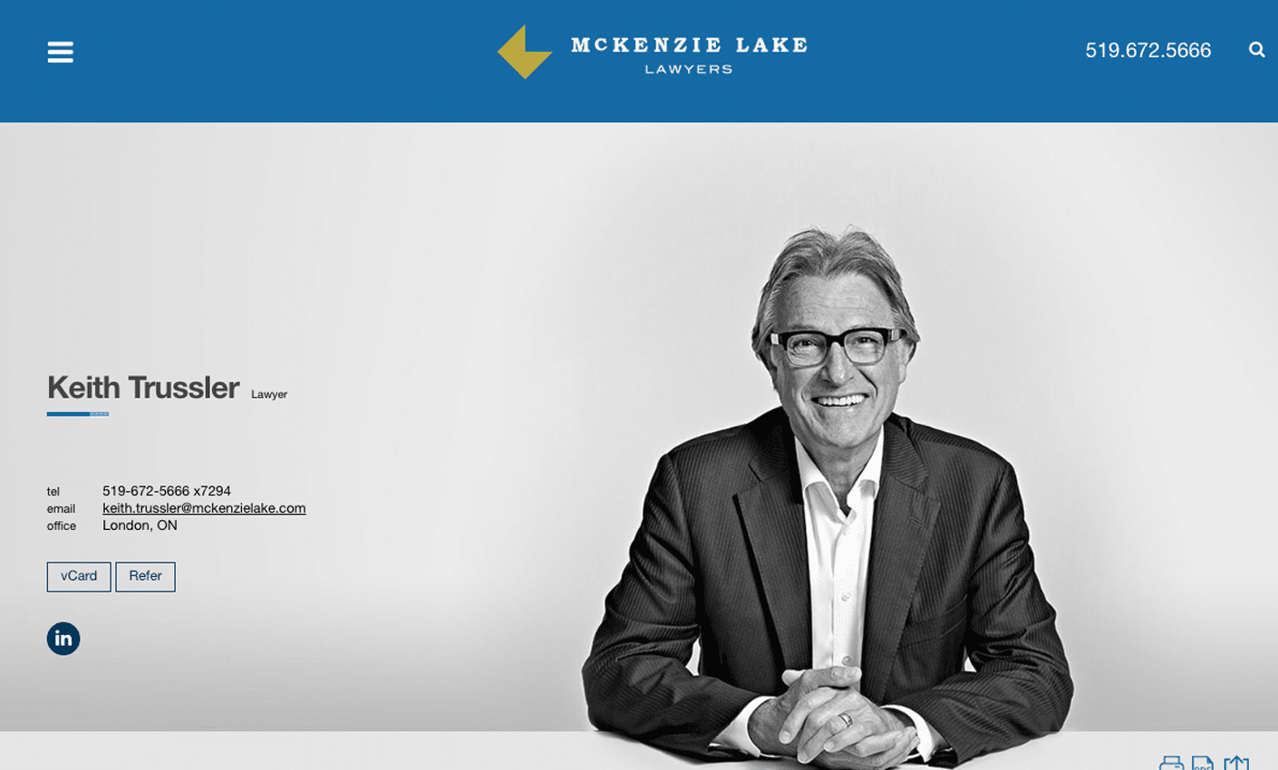 example of McKenzie Lake site after website development for law firm